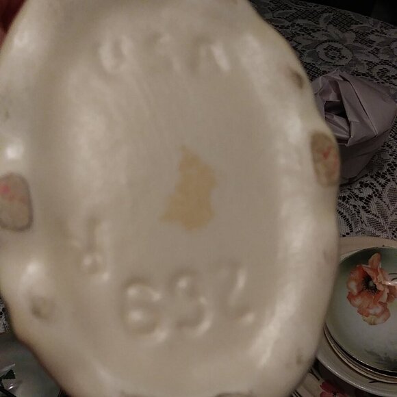 Vintage 1930s Camark Pottery Twin Candle Holder – Pink Iris Floral Art Deco US - Picture 12 of 16